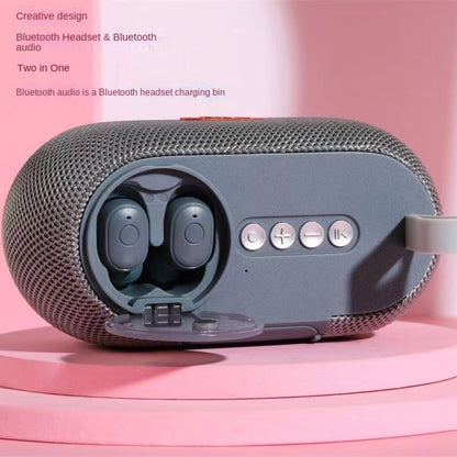 T&G TG810 2 in 1 Portable Outdoor Speaker + Mini Wireless Bluetooth Earphone(Blue) - Mini Speaker by T&G | Online Shopping South Africa | PMC Jewellery | Buy Now Pay Later Mobicred