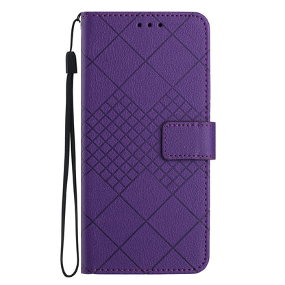 For Sony Xperia 10 VI Rhombic Grid Texture Leather Phone Case(Purple) - Sony Cases by PMC Jewellery | Online Shopping South Africa | PMC Jewellery | Buy Now Pay Later Mobicred