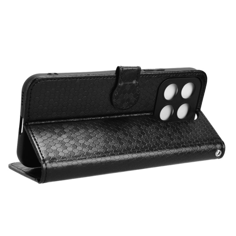 For Honor X8b Honeycomb Dot Texture Leather Phone Case(Black) - Honor Cases by PMC Jewellery | Online Shopping South Africa | PMC Jewellery