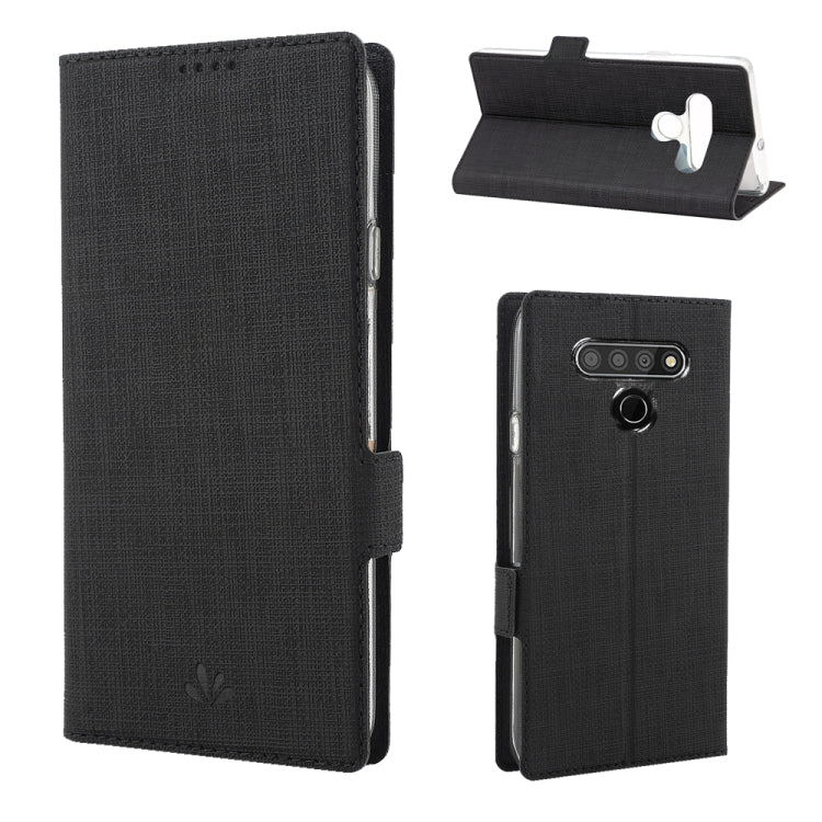 For LG Stylo 6 ViLi Side Button Magnetic Suction Type Shockproof TPU + PU Horizontal Flip Protective Case with Card Slot & Holder & Wallet(Black) - LG by ViLi | Online Shopping South Africa | PMC Jewellery | Buy Now Pay Later Mobicred