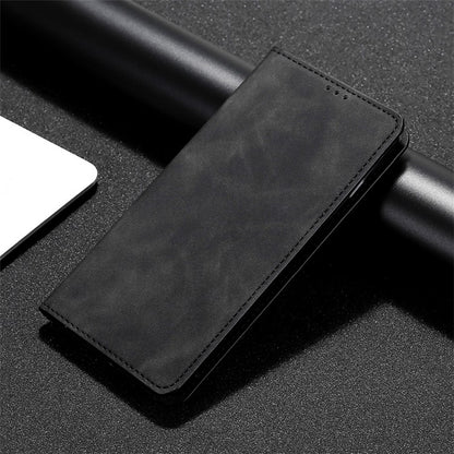 For Motorola Edge 5G 2024 Skin Feel Magnetic Leather Phone Case(Black) - Motorola Cases by PMC Jewellery | Online Shopping South Africa | PMC Jewellery | Buy Now Pay Later Mobicred