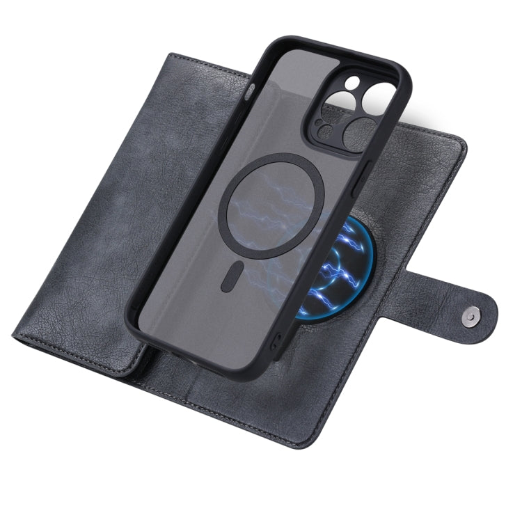 For iPhone 15 Plus ViLi GV Series MagSafe Magnetic Zipper Leather Phone Case(Black) - iPhone 15 Plus Cases by ViLi | Online Shopping South Africa | PMC Jewellery | Buy Now Pay Later Mobicred