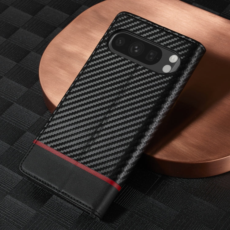 For Google Pixel 9 LC.IMEEKE Carbon Fiber Leather Phone Case(Horizontal Black) - Google Cases by LC.IMEEKE | Online Shopping South Africa | PMC Jewellery | Buy Now Pay Later Mobicred