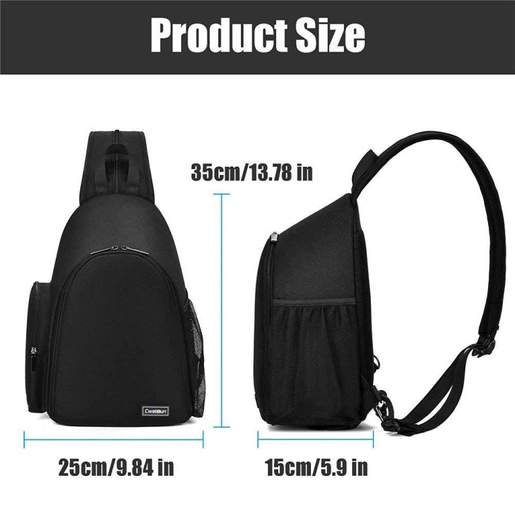 Cwatcun D17 Camera Shoulder Crossbody Backpack(Black) - free shipping - PMC TechLife - Order now!