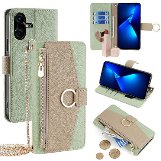 For Tecno Pova Neo 3 Crossbody Litchi Texture Leather Phone Case(Green) - Tecno Cases by PMC Jewellery | Online Shopping South Africa | PMC Jewellery | Buy Now Pay Later Mobicred