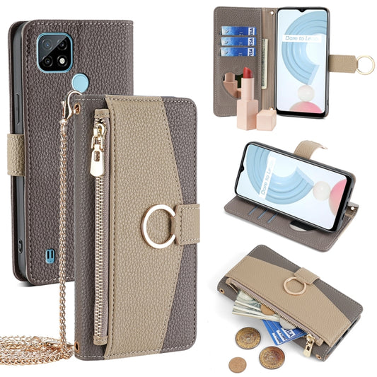 For Nokia C21 Crossbody Litchi Texture Leather Phone Case(Grey) - Nokia Cases by PMC Jewellery | Online Shopping South Africa | PMC Jewellery | Buy Now Pay Later Mobicred