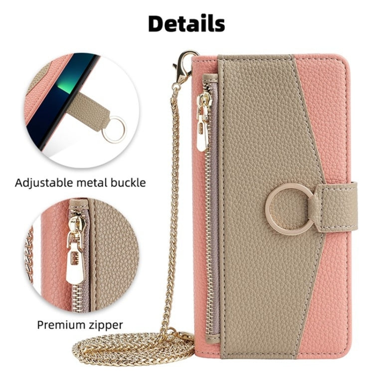 For Honor 70 Crossbody Litchi Texture Leather Phone Case(Pink) - Honor Cases by PMC TechLife | Online Shopping South Africa | PMC TechLife | Buy Now Pay Later Mobicred
