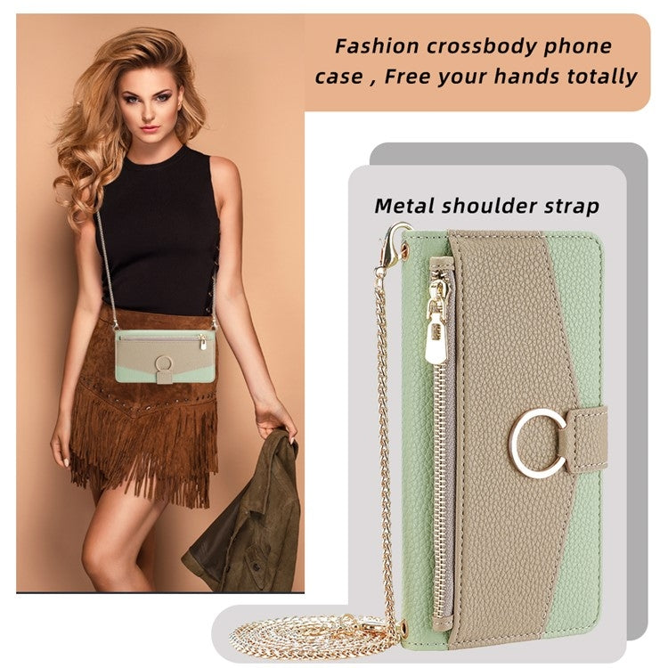 For Samsung Galaxy S24 5G Crossbody Litchi Texture Leather Phone Case(Green) - Galaxy S24 5G Cases by PMC Jewellery | Online Shopping South Africa | PMC Jewellery | Buy Now Pay Later Mobicred