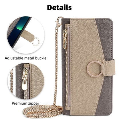 For Samsung Galaxy S24 5G Crossbody Litchi Texture Leather Phone Case(Grey) - Galaxy S24 5G Cases by PMC Jewellery | Online Shopping South Africa | PMC Jewellery | Buy Now Pay Later Mobicred