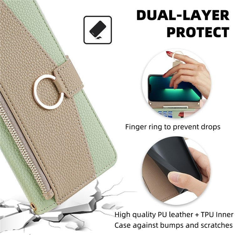 For Samsung Galaxy S24+ 5G Crossbody Litchi Texture Leather Phone Case(Green) - Galaxy S24+ 5G Cases by PMC Jewellery | Online Shopping South Africa | PMC Jewellery | Buy Now Pay Later Mobicred