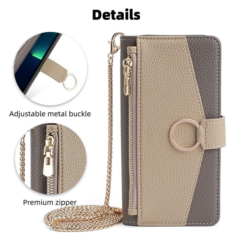 For Samsung Galaxy S24+ 5G Crossbody Litchi Texture Leather Phone Case(Grey) - Galaxy S24+ 5G Cases by PMC Jewellery | Online Shopping South Africa | PMC Jewellery | Buy Now Pay Later Mobicred