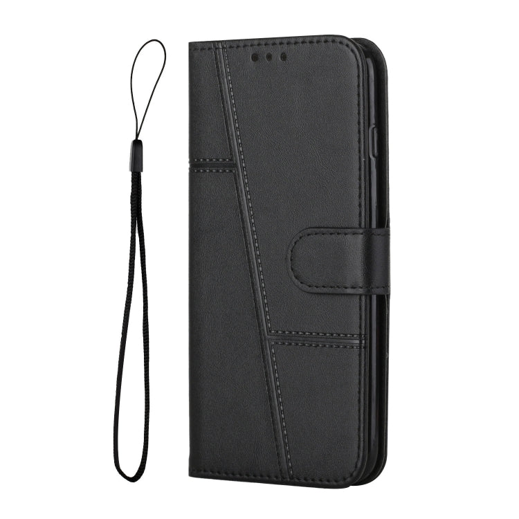 For OPPO A79 5G Stitching Calf Texture Buckle Leather Phone Case(Black) - OPPO Cases by PMC Jewellery | Online Shopping South Africa | PMC Jewellery | Buy Now Pay Later Mobicred