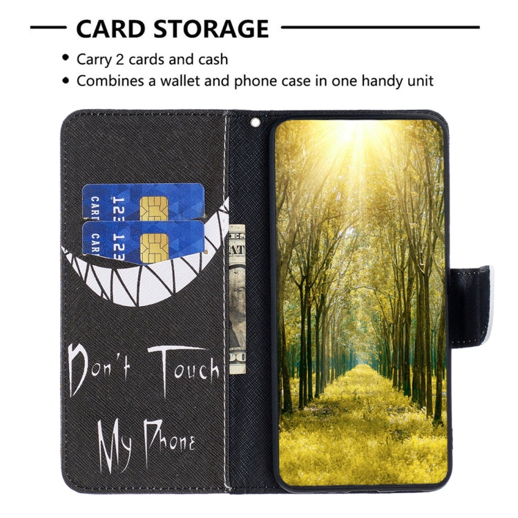 For Motorola Moto G Play 2024 Colored Drawing Pattern Leather Phone Case(Smirk) - Motorola Cases by PMC Jewellery | Online Shopping South Africa | PMC Jewellery | Buy Now Pay Later Mobicred