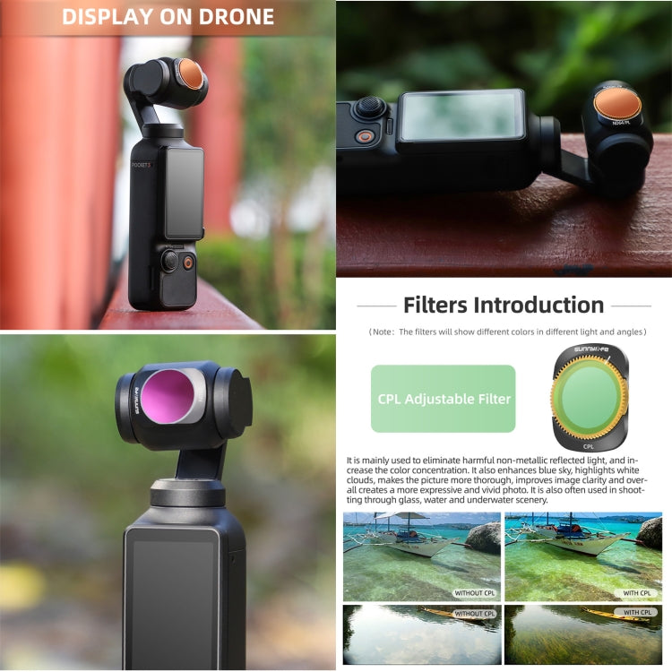 For DJI OSMO Pocket 3 Sunnylife Camera Lens Filter, Filter:ND32PL - Lens Accessories by Sunnylife | Online Shopping South Africa | PMC Jewellery | Buy Now Pay Later Mobicred