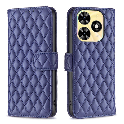 For Tecno Spark Go 2024 / 20C Diamond Lattice Wallet Flip Leather Phone Case(Blue) - Tecno Cases by PMC Jewellery | Online Shopping South Africa | PMC Jewellery | Buy Now Pay Later Mobicred