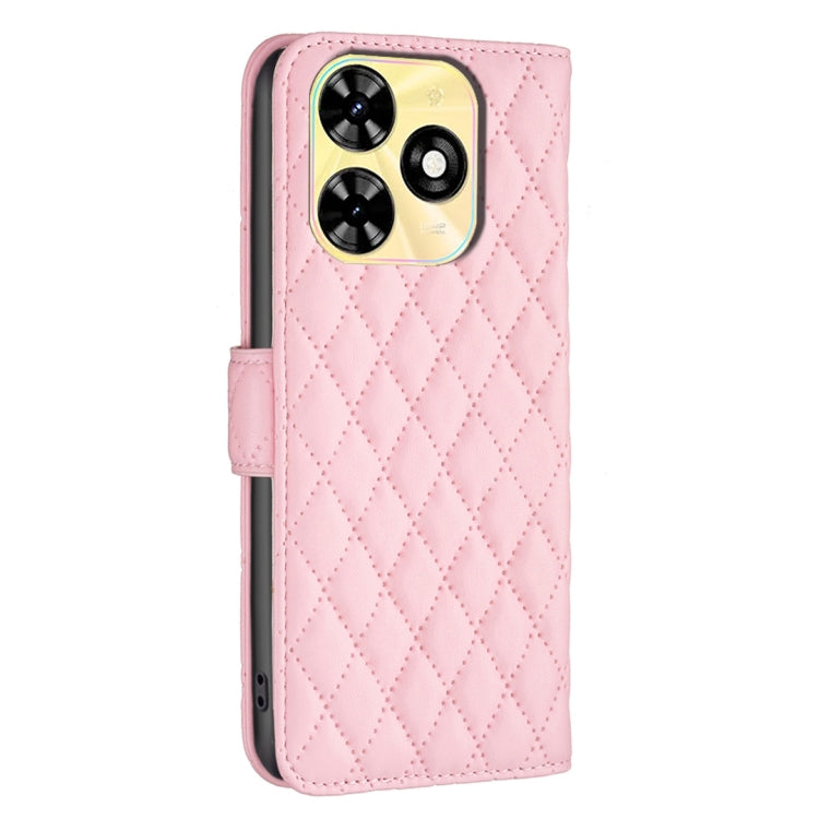 For Tecno Spark Go 2024 / 20C Diamond Lattice Wallet Flip Leather Phone Case(Pink) - Tecno Cases by PMC Jewellery | Online Shopping South Africa | PMC Jewellery | Buy Now Pay Later Mobicred