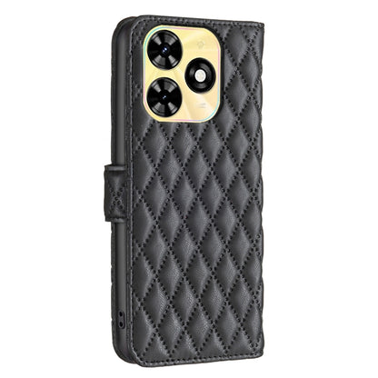 For Tecno Spark Go 2024 / 20C Diamond Lattice Wallet Flip Leather Phone Case(Black) - Tecno Cases by PMC Jewellery | Online Shopping South Africa | PMC Jewellery | Buy Now Pay Later Mobicred