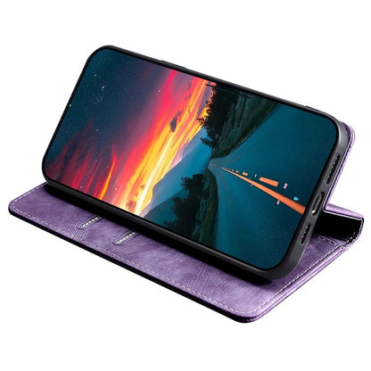 For Motorola Moto G Play 4G 2024 RFID Anti-theft Brush Magnetic Leather Phone Case(Purple) - Motorola Cases by PMC Jewellery | Online Shopping South Africa | PMC Jewellery | Buy Now Pay Later Mobicred