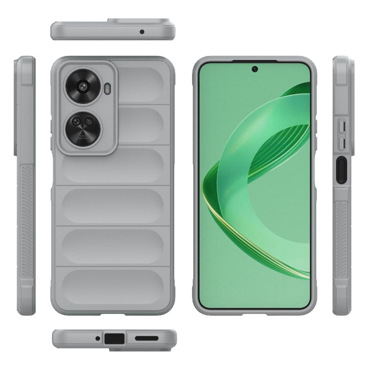 For Huawei nova 11 SE Magic Shield TPU + Flannel Phone Case(Grey) - Huawei Cases by PMC TechLife | Online Shopping South Africa | PMC TechLife | Buy Now Pay Later Mobicred