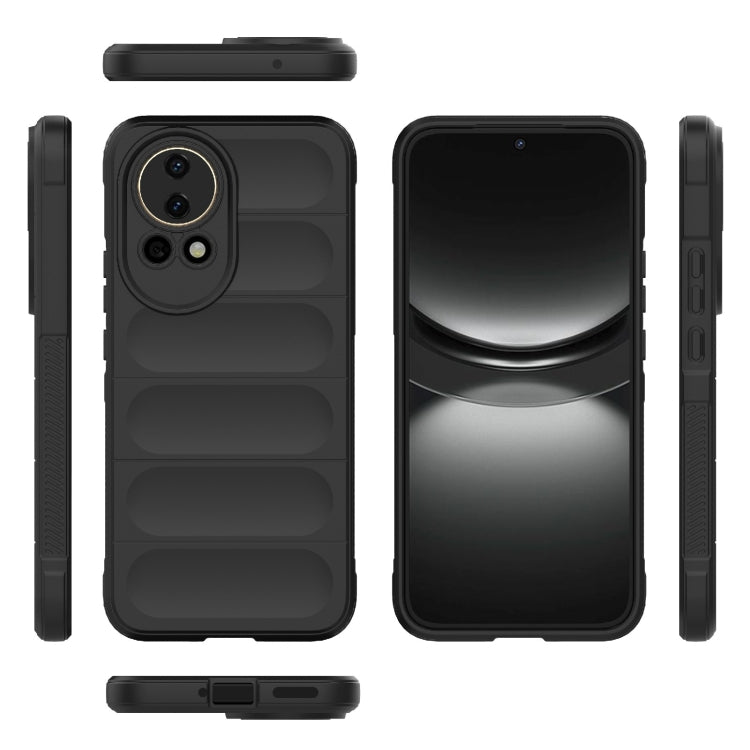 For Huawei nova 12 5G Magic Shield TPU + Flannel Phone Case(Black) - Huawei Cases by PMC TechLife | Online Shopping South Africa | PMC TechLife | Buy Now Pay Later Mobicred