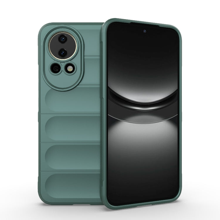 For Huawei nova 12 5G Magic Shield TPU + Flannel Phone Case(Dark Green) - Huawei Cases by PMC TechLife | Online Shopping South Africa | PMC TechLife | Buy Now Pay Later Mobicred