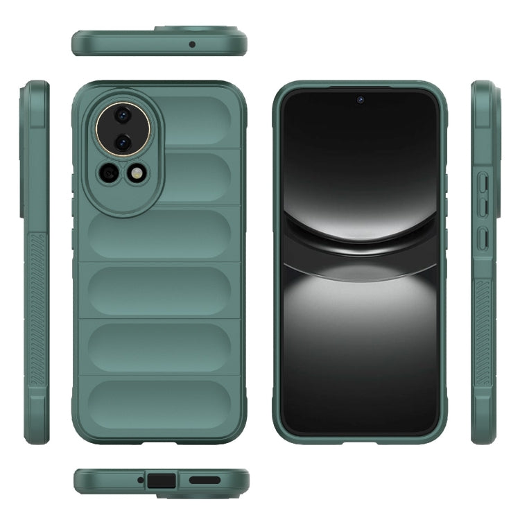 For Huawei nova 12 5G Magic Shield TPU + Flannel Phone Case(Dark Green) - Huawei Cases by PMC TechLife | Online Shopping South Africa | PMC TechLife | Buy Now Pay Later Mobicred