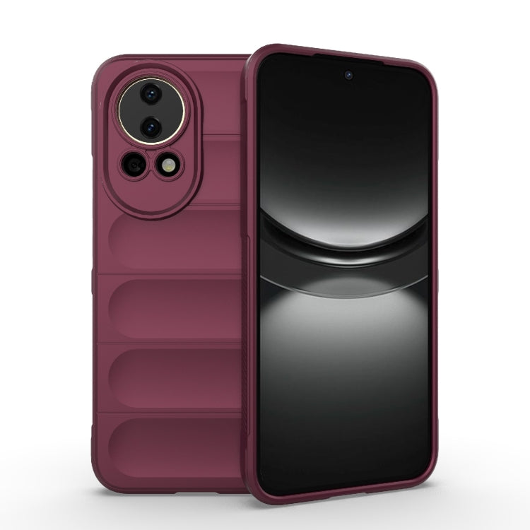 For Huawei nova 12 5G Magic Shield TPU + Flannel Phone Case(Wine Red) - Huawei Cases by PMC Jewellery | Online Shopping South Africa | PMC Jewellery | Buy Now Pay Later Mobicred