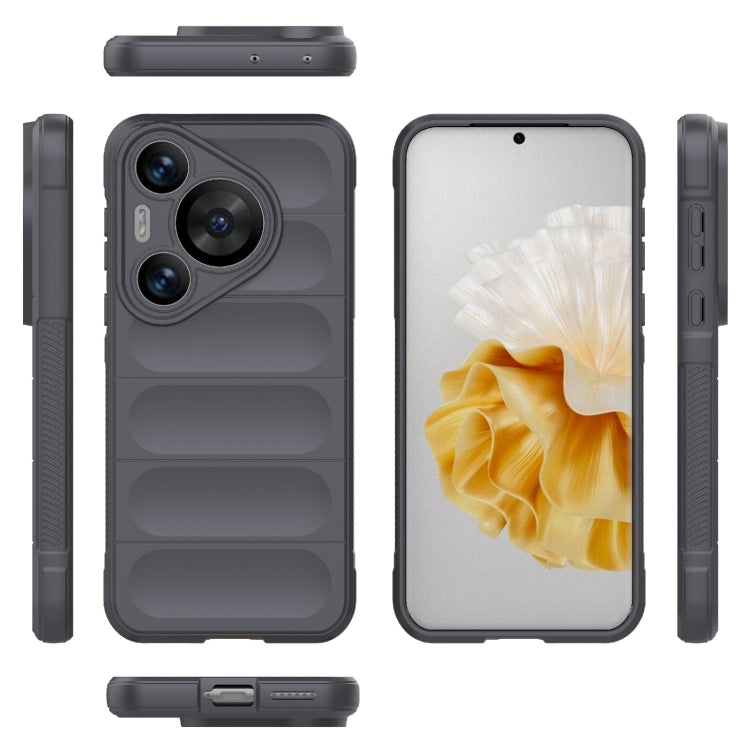 For Huawei Pura 70 Pro / 70 Pro+ Magic Shield TPU + Flannel Phone Case(Dark Grey) - Huawei Cases by PMC Jewellery | Online Shopping South Africa | PMC Jewellery | Buy Now Pay Later Mobicred