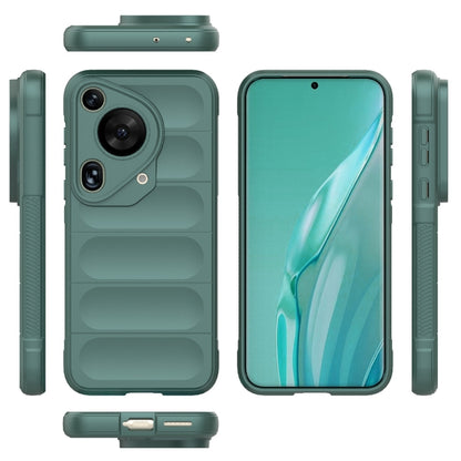 For Huawei Pura 70 Ultra Magic Shield TPU + Flannel Phone Case(Dark Green) - Huawei Cases by PMC Jewellery | Online Shopping South Africa | PMC Jewellery | Buy Now Pay Later Mobicred