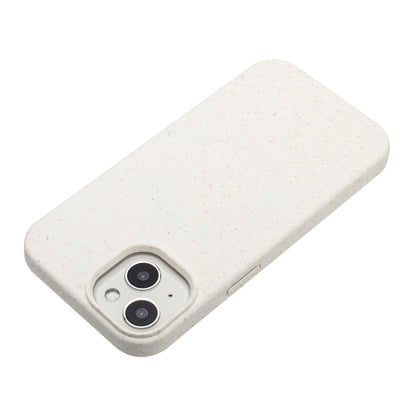 For iPhone 15 Wheat MagSafe Magnetic Straw Material + TPU Phone Case(White) - iPhone 15 Cases by PMC Jewellery | Online Shopping South Africa | PMC Jewellery