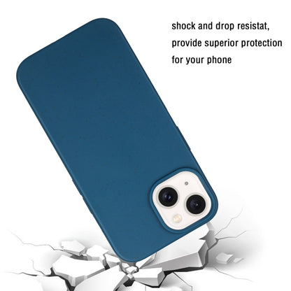 For iPhone 14 Plus Wheat MagSafe Magnetic Straw Material + TPU Phone Case(Blue) - iPhone 14 Plus Cases by PMC Jewellery | Online Shopping South Africa | PMC Jewellery