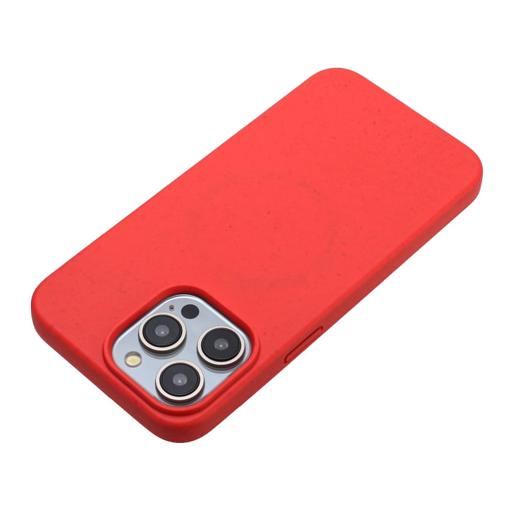 For iPhone 14 Pro Wheat MagSafe Magnetic Straw Material + TPU Phone Case(Red) - iPhone 14 Pro Cases by PMC Jewellery | Online Shopping South Africa | PMC Jewellery