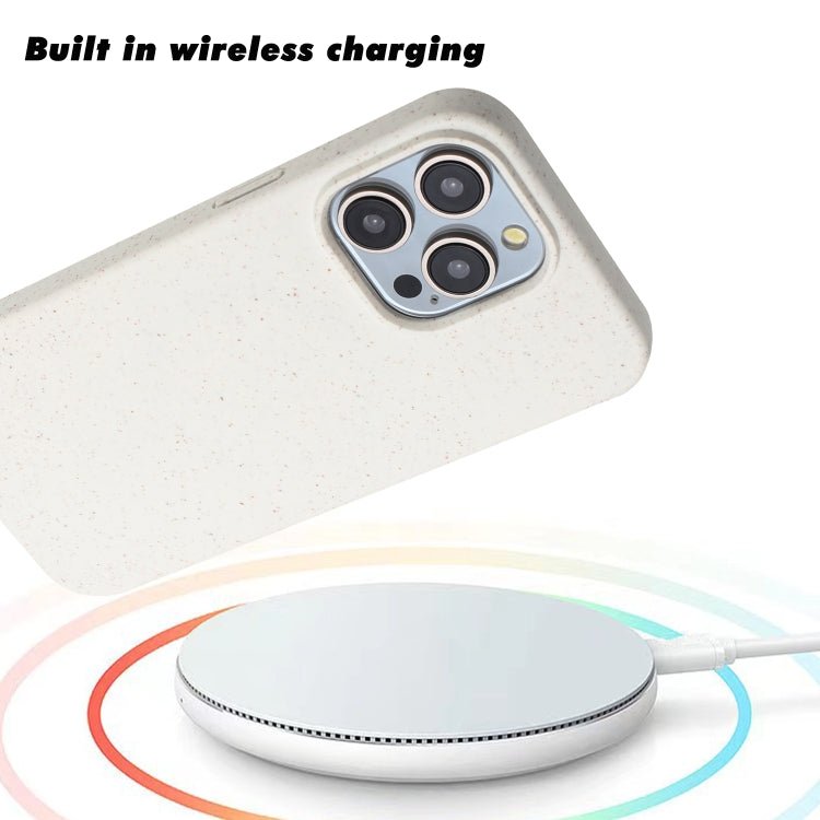 For iPhone 13 Pro Max Wheat MagSafe Magnetic Straw Material + TPU Phone Case(White) - iPhone 13 Pro Max Cases by PMC Jewellery | Online Shopping South Africa | PMC Jewellery