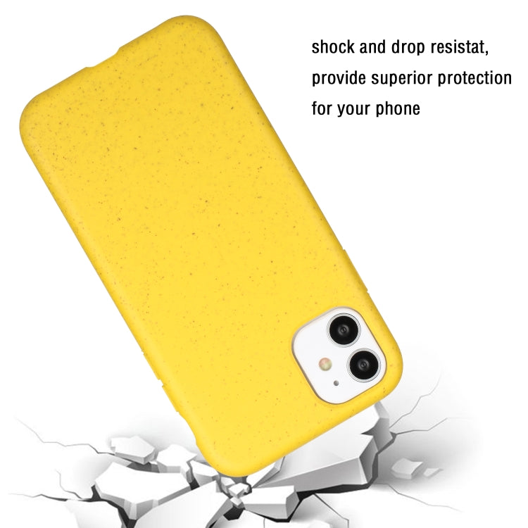 For iPhone 12 Wheat MagSafe Magnetic Straw Material + TPU Phone Case(Yellow) - iPhone 12 / 12 Pro Cases by PMC Jewellery | Online Shopping South Africa | PMC Jewellery