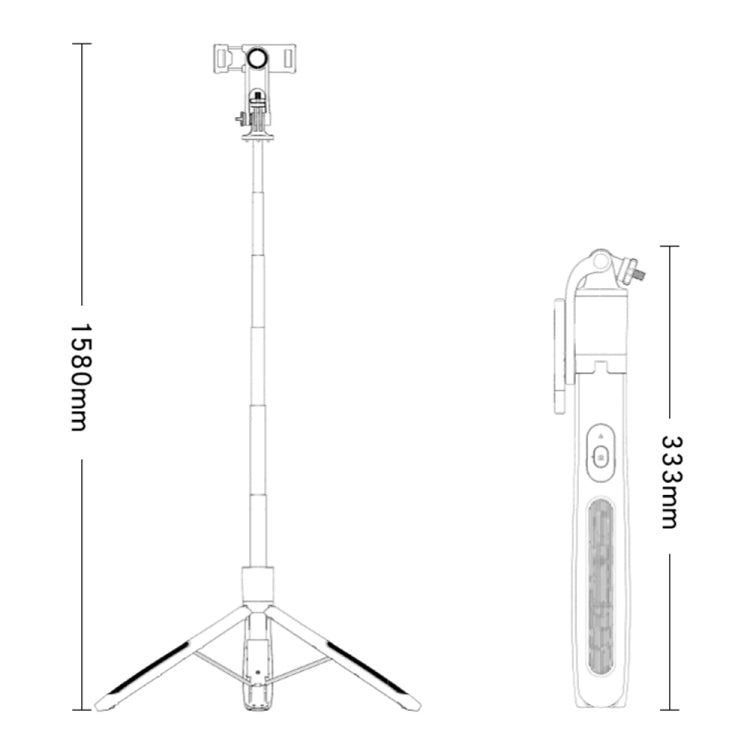 Yesido SF13 Retractable Extended Bluetooth Tripod Phone Live Streaming Selfie Stand(Black) - Selfie Sticks by Yesido | Online Shopping South Africa | PMC Jewellery | Buy Now Pay Later Mobicred