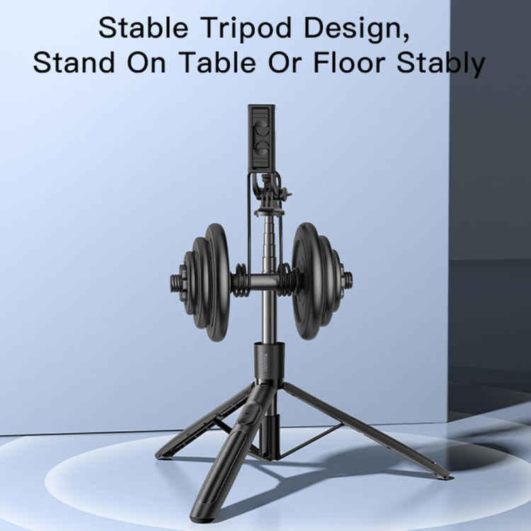 Yesido SF13 Retractable Extended Bluetooth Tripod Phone Live Streaming Selfie Stand(Black) - Selfie Sticks by Yesido | Online Shopping South Africa | PMC TechLife | Buy Now Pay Later Mobicred