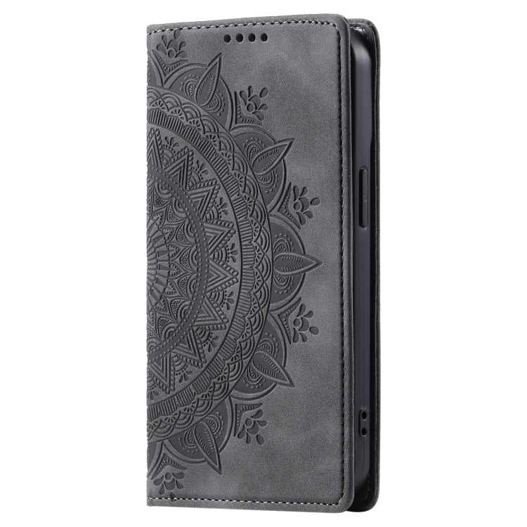 For iPhone 16 Pro Totem Embossed Magnetic Leather Phone Case(Grey) - free shipping - PMC TechLife - Order now!