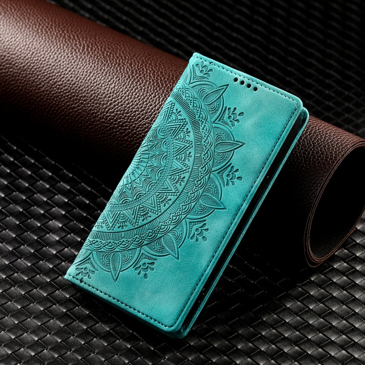 For iPhone 16 Pro Totem Embossed Magnetic Leather Phone Case(Green) - iPhone 16 Pro Cases by PMC Jewellery | Online Shopping South Africa | PMC Jewellery | Buy Now Pay Later Mobicred