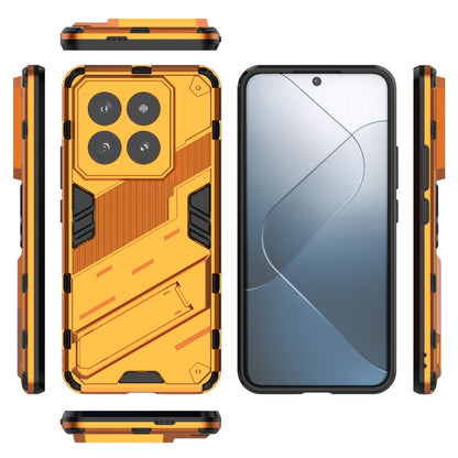 For Xiaomi 14 Pro 5G Punk Armor 2 in 1 PC + TPU Phone Case with Holder(Orange) - 14 Pro Cases by PMC Jewellery | Online Shopping South Africa | PMC Jewellery | Buy Now Pay Later Mobicred