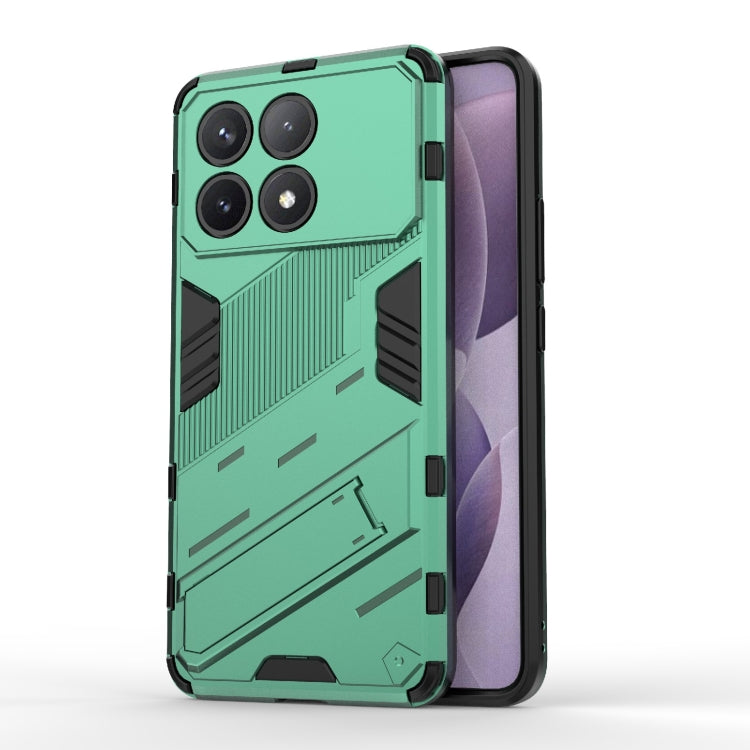 For Xiaomi Redmi K70 5G Punk Armor 2 in 1 PC + TPU Phone Case with Holder(Green) - K70 Cases by PMC Jewellery | Online Shopping South Africa | PMC Jewellery | Buy Now Pay Later Mobicred