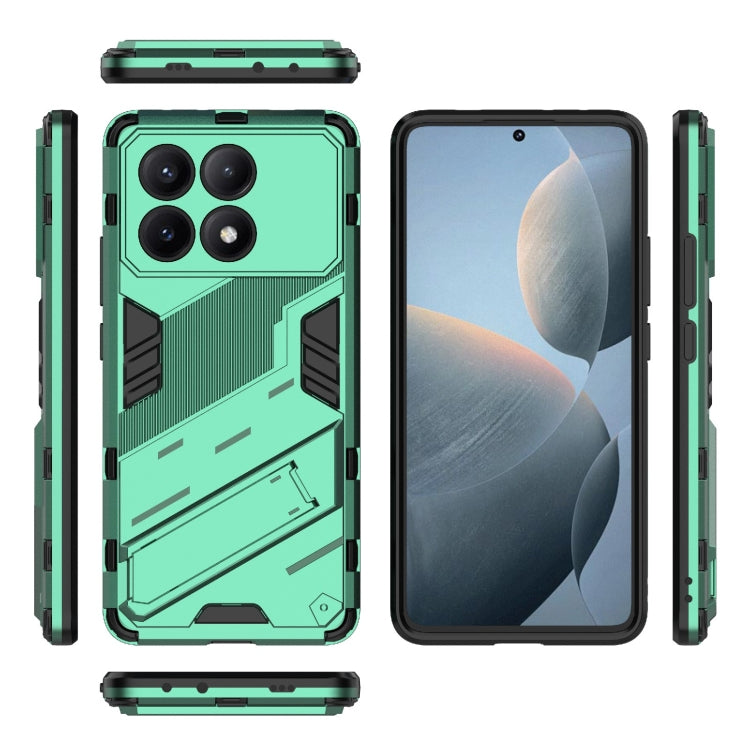 For Xiaomi Redmi K70E 5G Punk Armor 2 in 1 PC + TPU Phone Case with Holder(Green) - K70E Cases by PMC Jewellery | Online Shopping South Africa | PMC Jewellery | Buy Now Pay Later Mobicred