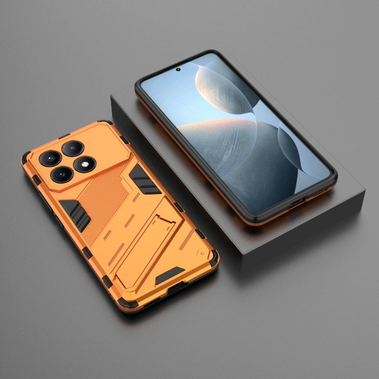 For Xiaomi Redmi K70E 5G Punk Armor 2 in 1 PC + TPU Phone Case with Holder(Orange) - K70E Cases by PMC Jewellery | Online Shopping South Africa | PMC Jewellery | Buy Now Pay Later Mobicred