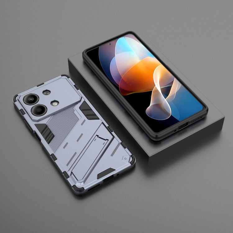 For Xiaomi Redmi Note 13R Pro 5G Punk Armor 2 in 1 PC + TPU Phone Case with Holder(Grey) - Xiaomi Cases by PMC Jewellery | Online Shopping South Africa | PMC Jewellery | Buy Now Pay Later Mobicred