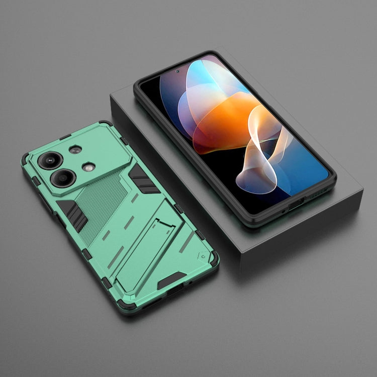 For Xiaomi Redmi Note 13R Pro 5G Punk Armor 2 in 1 PC + TPU Phone Case with Holder(Green) - Xiaomi Cases by PMC Jewellery | Online Shopping South Africa | PMC Jewellery | Buy Now Pay Later Mobicred