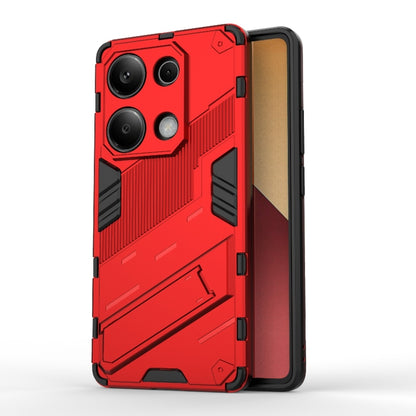 For Xiaomi Redmi Note 13 Pro 4G Global Punk Armor 2 in 1 PC + TPU Phone Case with Holder(Red) - Note 13 Pro Cases by PMC Jewellery | Online Shopping South Africa | PMC Jewellery | Buy Now Pay Later Mobicred