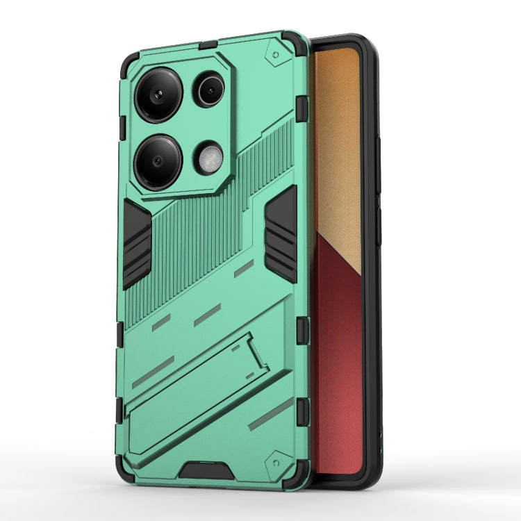 For Xiaomi Redmi Note 13 Pro 4G Global Punk Armor 2 in 1 PC + TPU Phone Case with Holder(Green) - Note 13 Pro Cases by PMC Jewellery | Online Shopping South Africa | PMC Jewellery | Buy Now Pay Later Mobicred