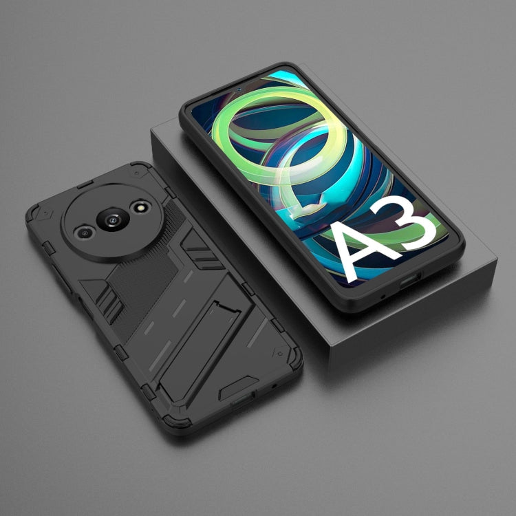For Xiaomi Redmi A3 4G Global Punk Armor 2 in 1 PC + TPU Phone Case with Holder(Black) - Xiaomi Cases by PMC TechLife | Online Shopping South Africa | PMC TechLife | Buy Now Pay Later Mobicred
