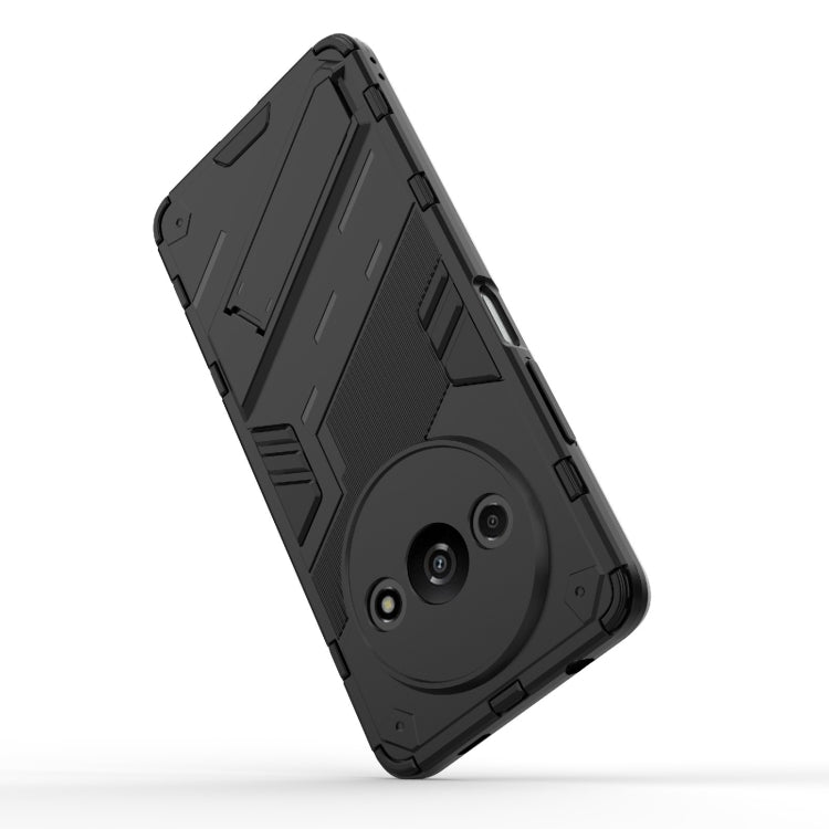 For Xiaomi Redmi A3 4G Global Punk Armor 2 in 1 PC + TPU Phone Case with Holder(Black) - Xiaomi Cases by PMC TechLife | Online Shopping South Africa | PMC TechLife | Buy Now Pay Later Mobicred