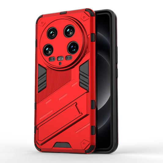 For Xiaomi 14 Ultra 5G Punk Armor 2 in 1 PC + TPU Phone Case with Holder(Red) - 14 Ultra Cases by PMC Jewellery | Online Shopping South Africa | PMC Jewellery | Buy Now Pay Later Mobicred