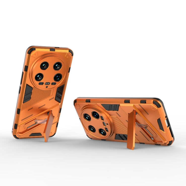 For Xiaomi 14 Ultra 5G Punk Armor 2 in 1 PC + TPU Phone Case with Holder(Orange) - 14 Ultra Cases by PMC Jewellery | Online Shopping South Africa | PMC Jewellery | Buy Now Pay Later Mobicred